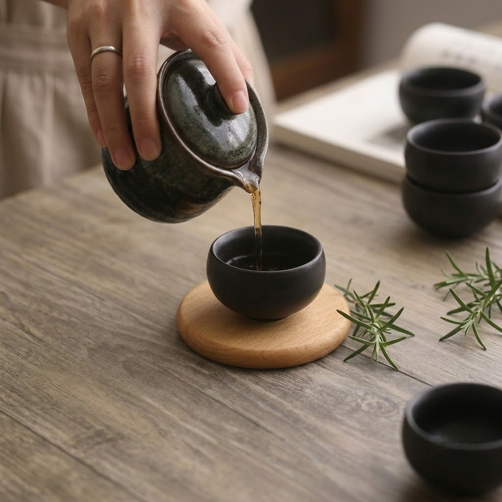 Premium Hand-Crafted Solid Wood Coaster