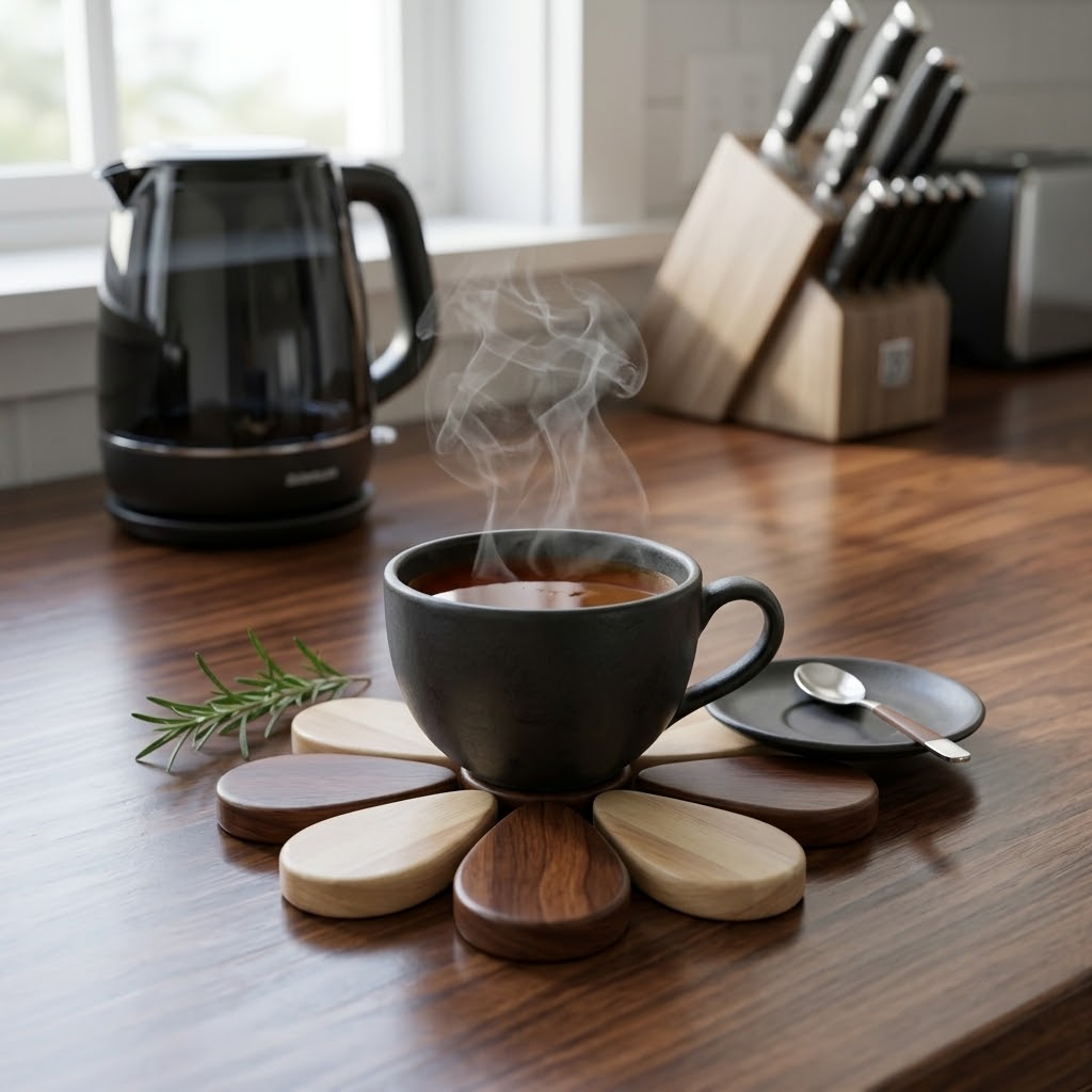Premium Tree-Shaped Desktop Hot Pad Set