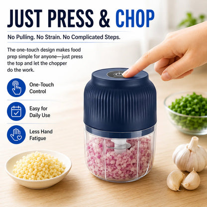 🔥Limited Time Buy One Get One Free!🔋 Wireless Mini Food Chopper with USB Charging✨