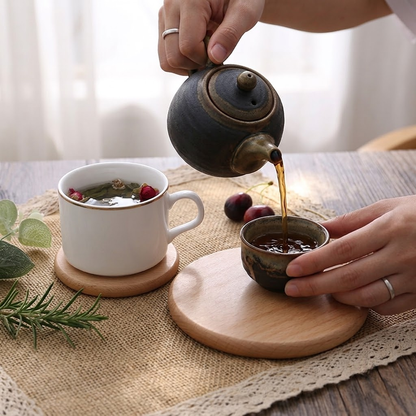 Premium Hand-Crafted Solid Wood Coaster
