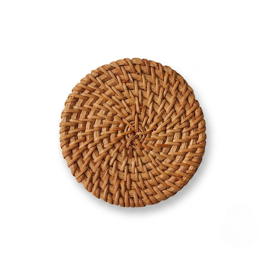 Premium Hand-Woven Rattan Coaster