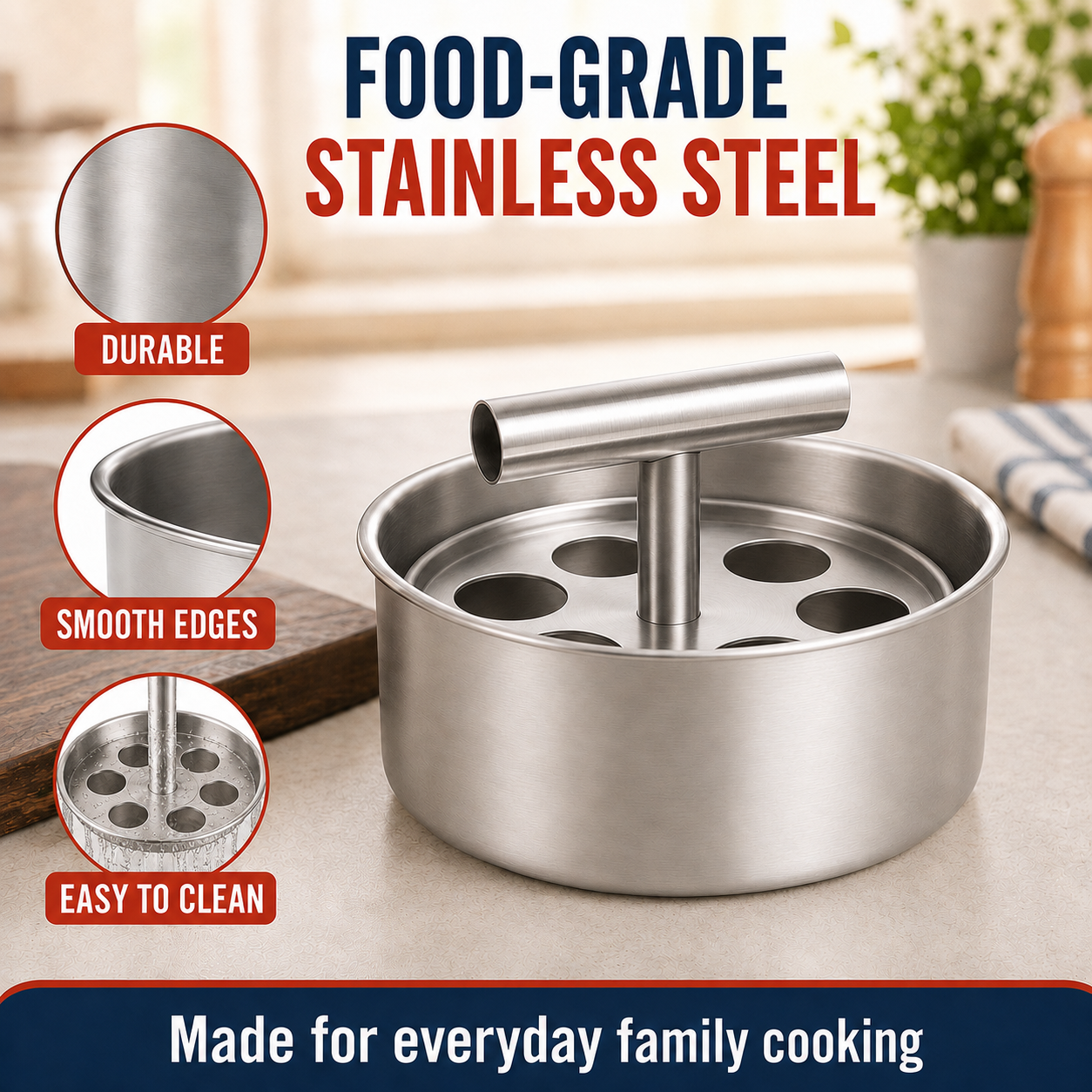 🔥Limited Time Buy One Get One Free!🔥Stainless Steel Meatball Press.