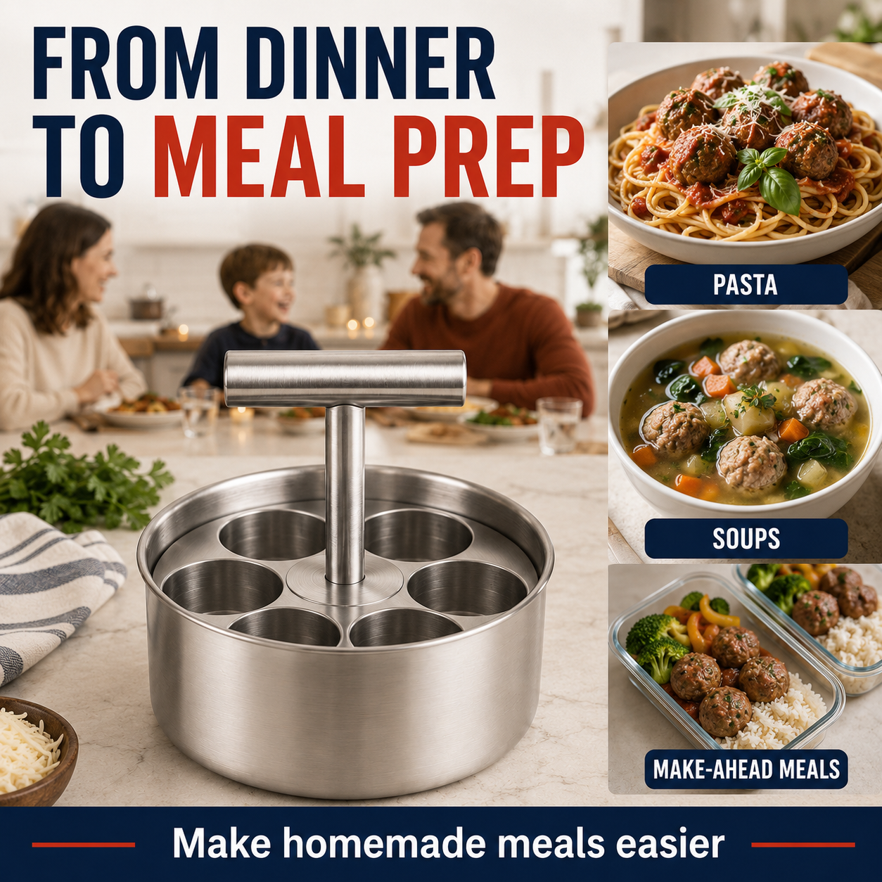 🔥Limited Time Buy One Get One Free!🔥Stainless Steel Meatball Press.