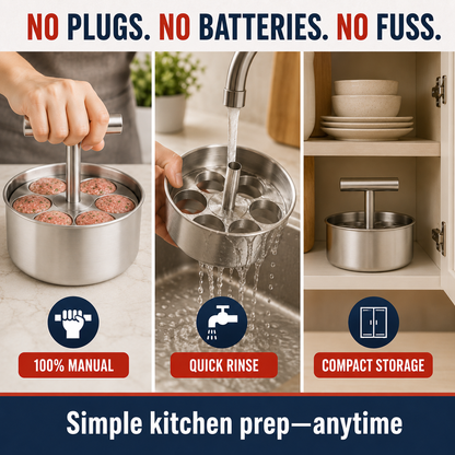 🔥Limited Time Buy One Get One Free!🔥Stainless Steel Meatball Press.