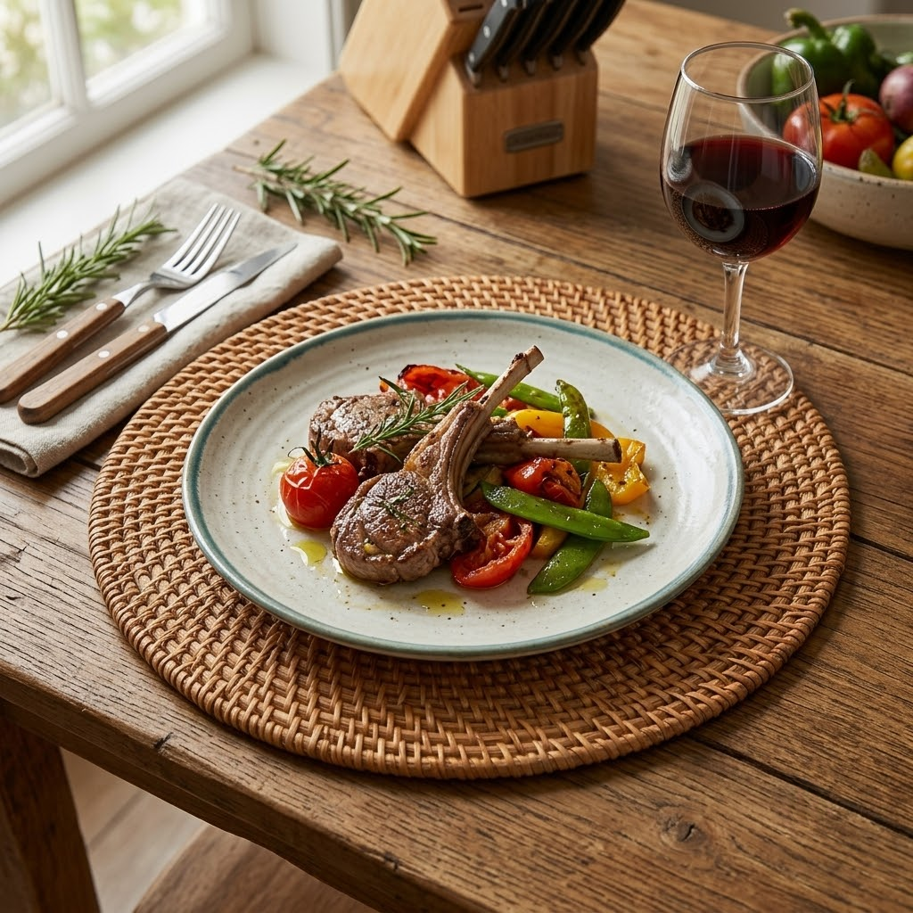Premium Hand-Woven Rattan Coaster