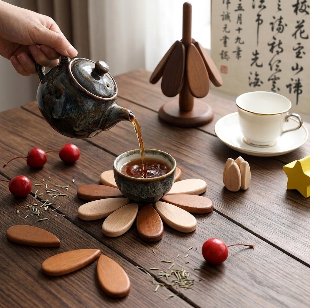 Premium Tree-Shaped Desktop Hot Pad Set