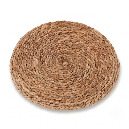 Premium Hand-Woven Round Straw Placemat